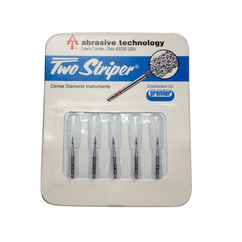 Abrasive Technology Two Striper FG Friction Grip #201.3 Interproximal Trimmer Super Fine Grit Diamond Burs 5/Pk Abrasive Technology Two Striper FG Friction Grip #201.3 Interproximal Trimmer Super Fine Grit Diamond Burs 5/Pk